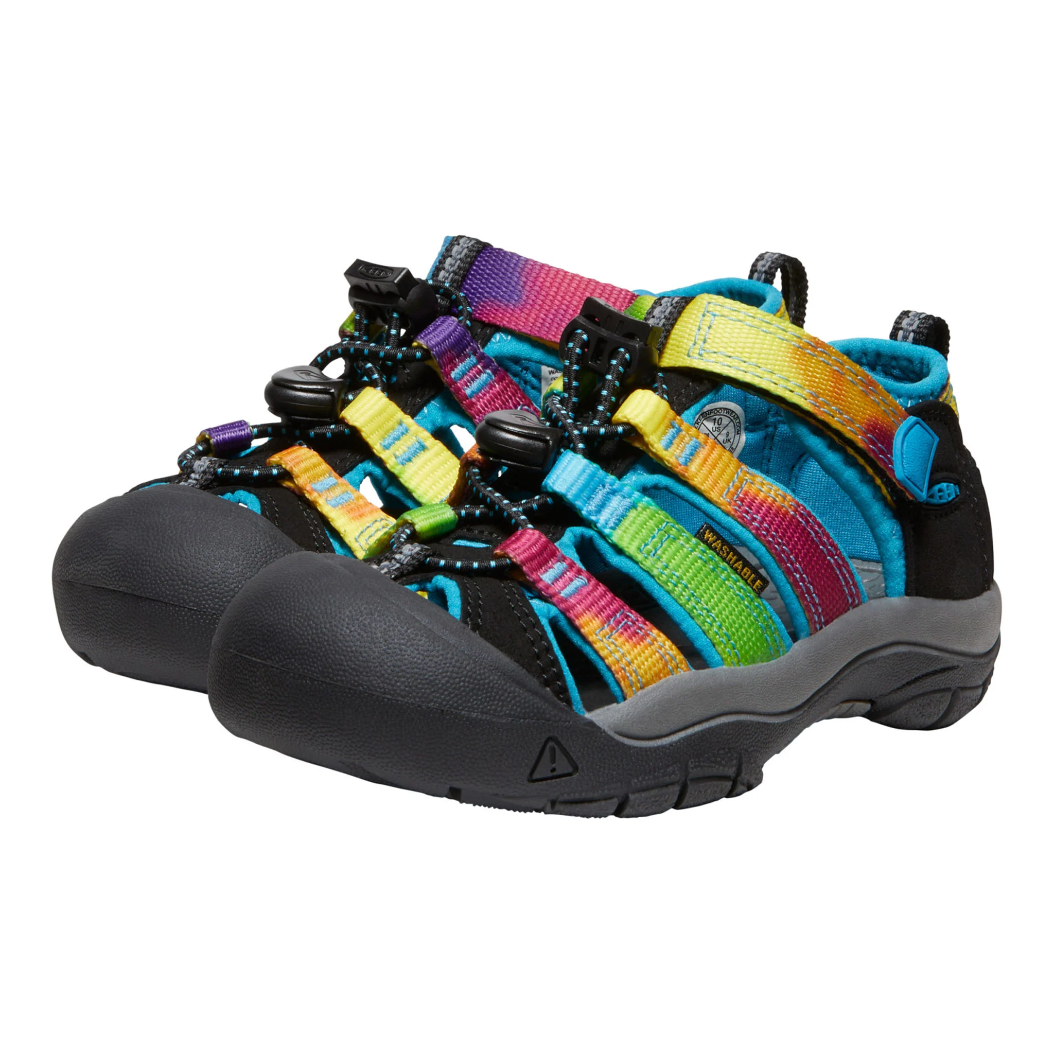 Little Kids' Newport H2 Rainbow Tie Dye - Image 4