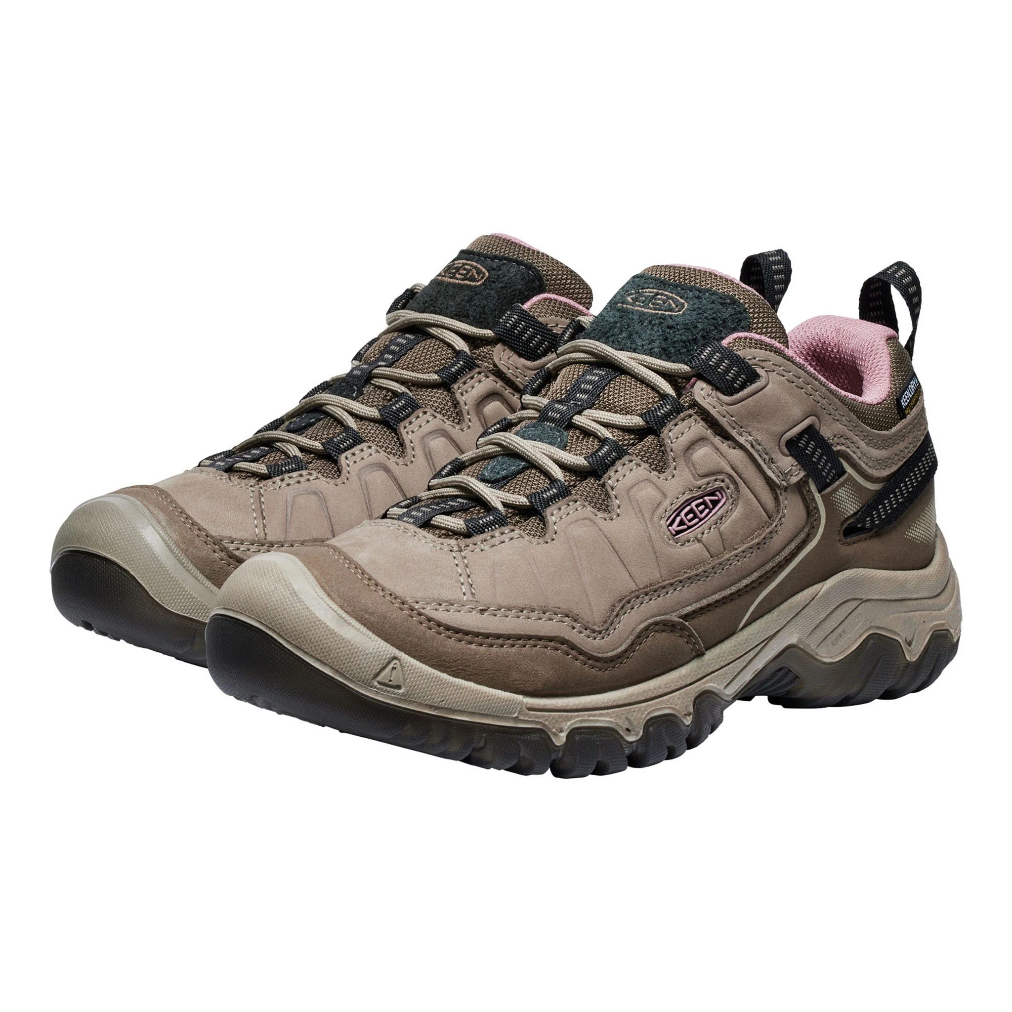Women's Targhee IV Waterproof Hiking Shoe Brindle/Nostalgia Rose - Image 4