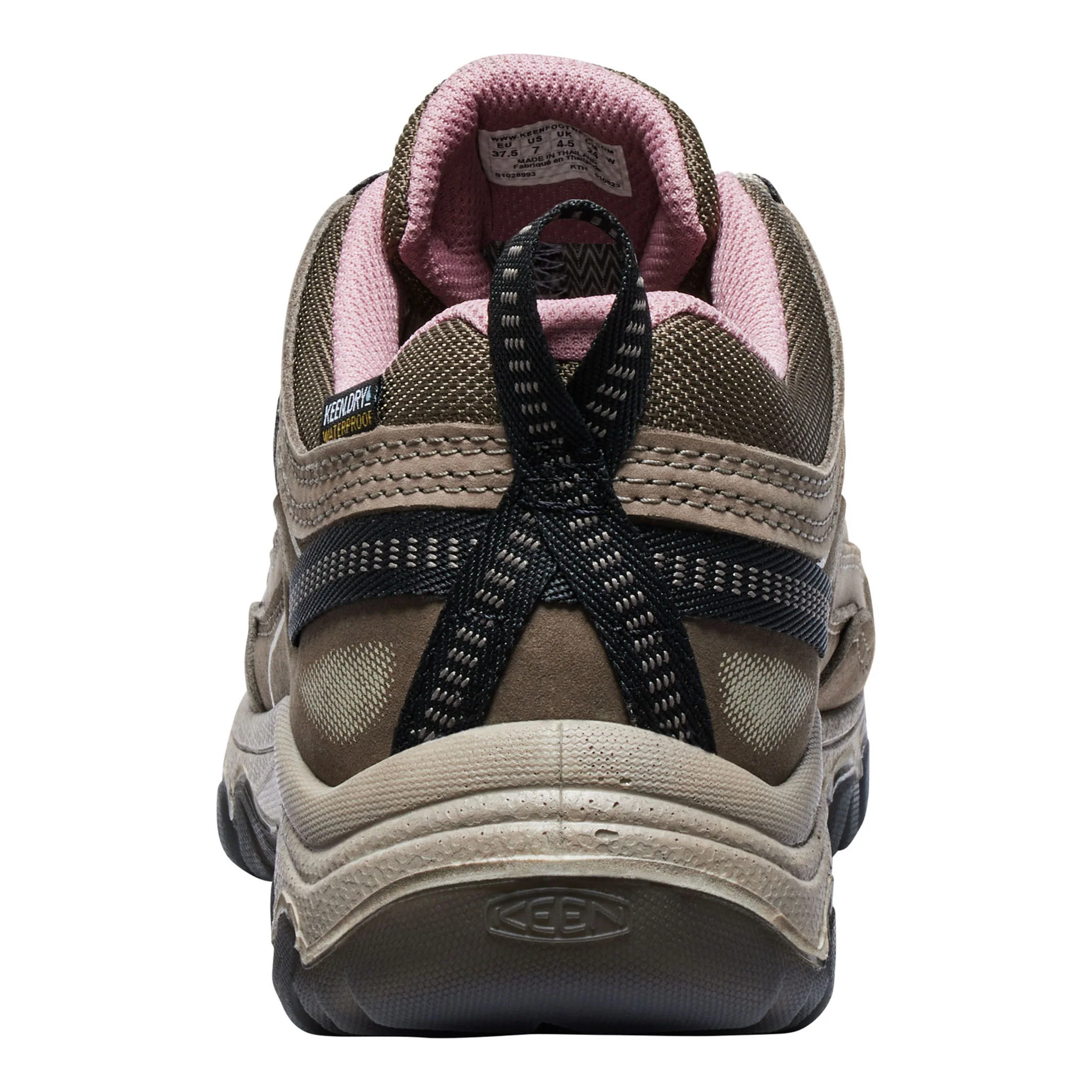 Women's Targhee IV Waterproof Hiking Shoe Brindle/Nostalgia Rose - Image 5