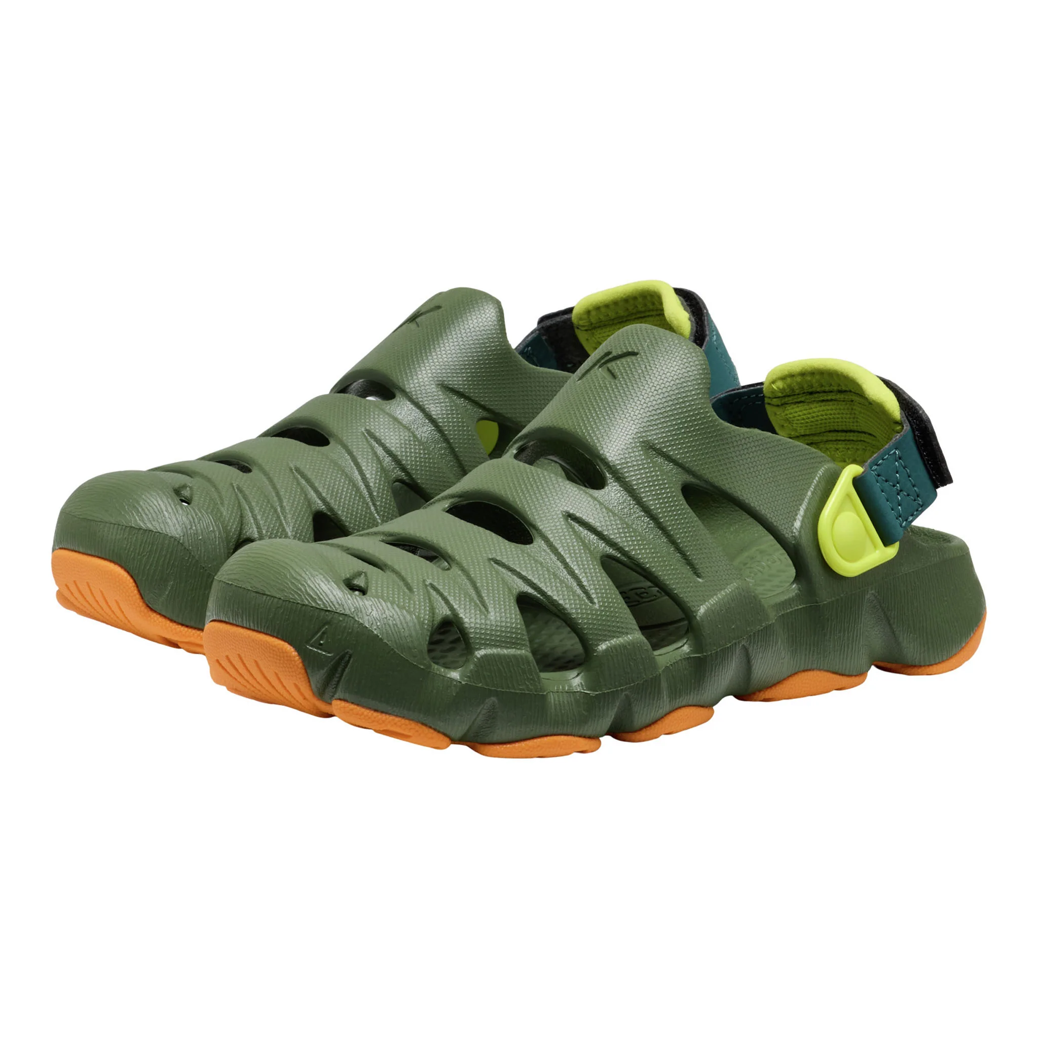Big Kids' HYPERFLT Bronze Green/Orange Peel - Image 4