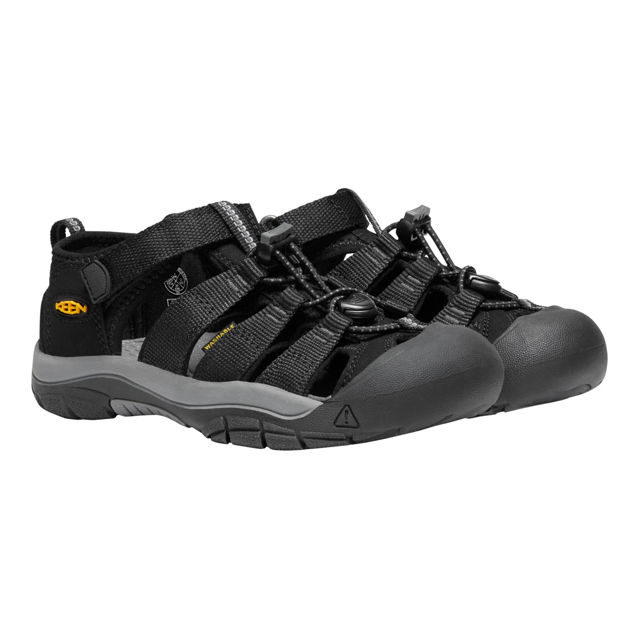Big Kids' Newport H2 - Black/Keen Yellow - Image 4